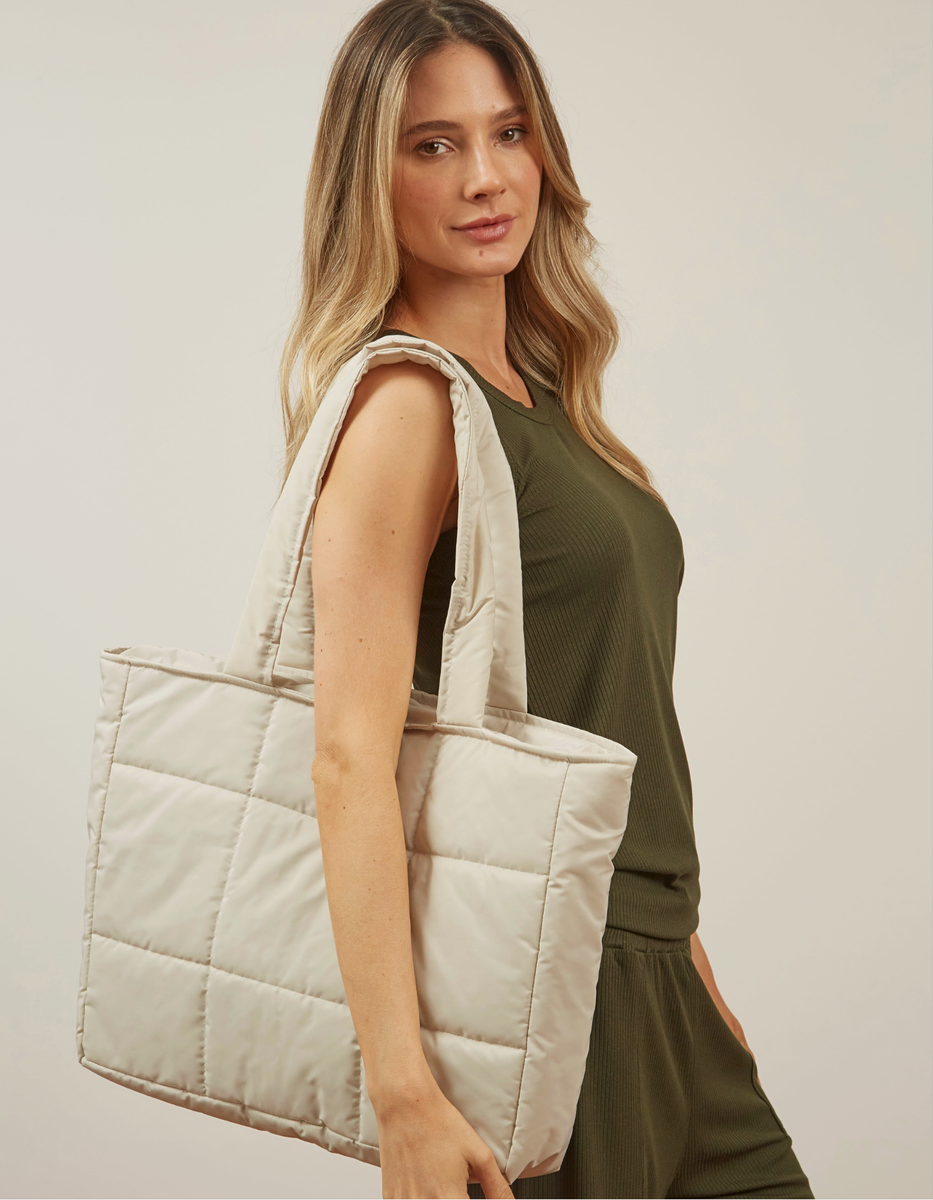Travel Puffer Bag 💻 - Hueso – A Prima Vista Perú